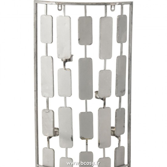 Jolipa J Line Jline Wanddeco Photophore Metal Miroir Gris Large