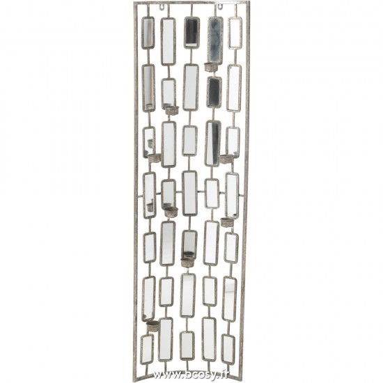 J Line Wanddeco Photophore Metal Miroir Gris Large L36xB10xH122 cm Jline 28753 by Jolipa 28753