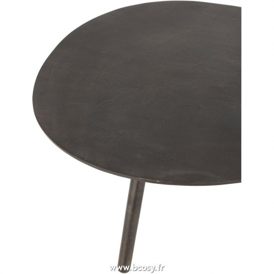 J-Line tables de salon basse Jolipa J Line Jline Table De Salon Goutte Aluminium Fer Noir Small