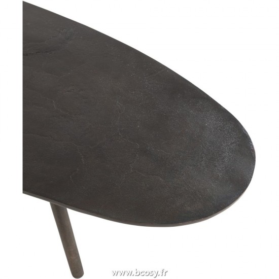 J-Line tables de salon basse Jolipa J Line Jline Table De Salon Goutte Aluminium Fer Noir Large