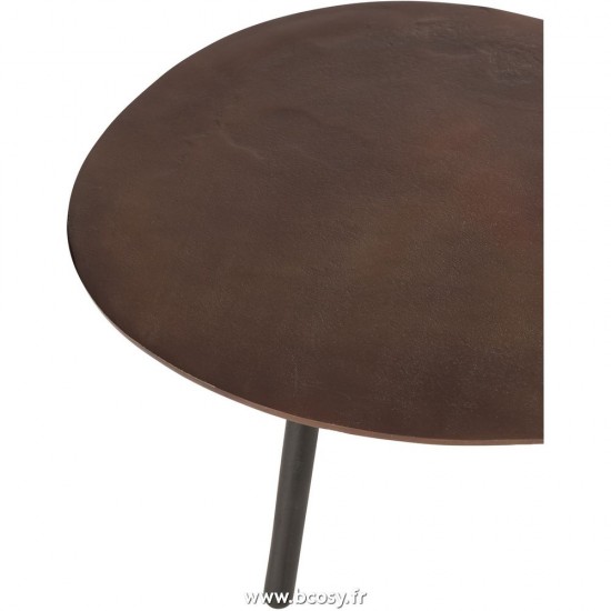 J-Line tables de salon basse Jolipa J Line Jline Table De Salon Goutte Aluminium Fer Marron Small