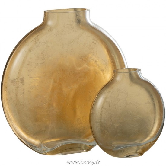 Jolipa J Line Jline Vase Miki Verre Transparent Or Large