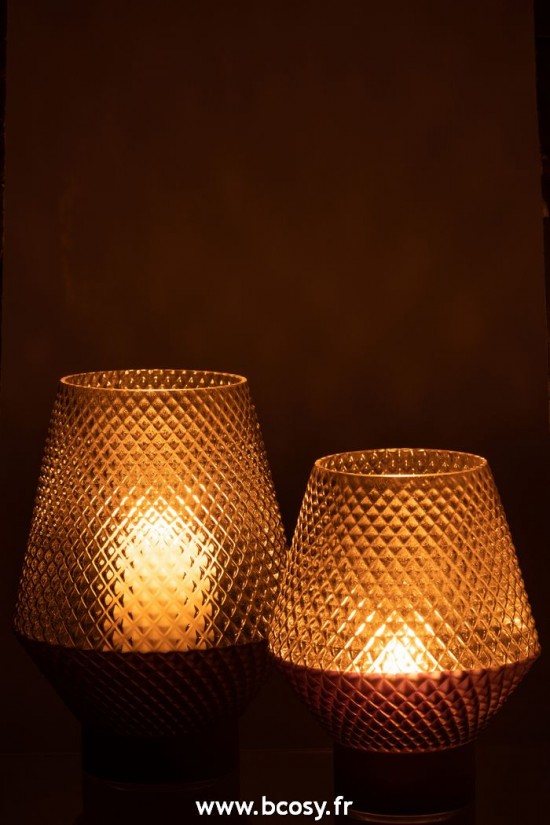 J-Line vases J Line Vase Motif Verre Gris Large