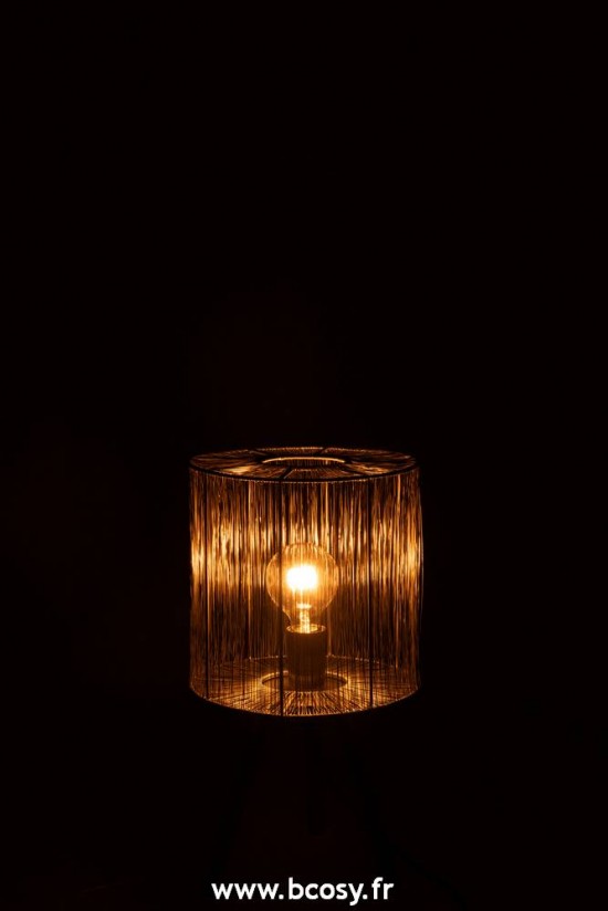 J-Line Éclairage Armatures Luminaires D'intérieur Pieds De Lampe Avec Abat Jour Lampes De Table Jolipa Jline Lampe De Table Metal Antique Marron Small