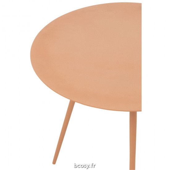 J-Line J Line tables d appoint bouts de canapé Jolipa Table Gigogne Acier Peche.