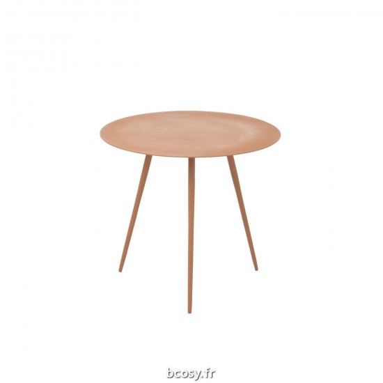 J Line Table Gigogne Acier Peche L46xB46xH41 cm JLine 30092 by Jolipa 30092.