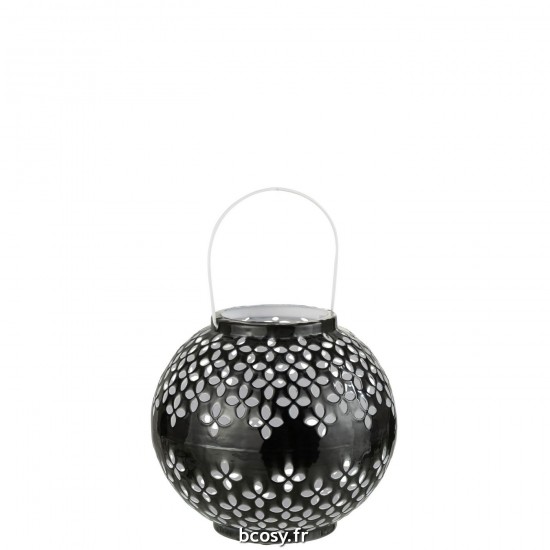 J Line Lanterne Boule Perfore Fer Noir L20xB20xH19 cm JLine 30122 by Jolipa 30122.