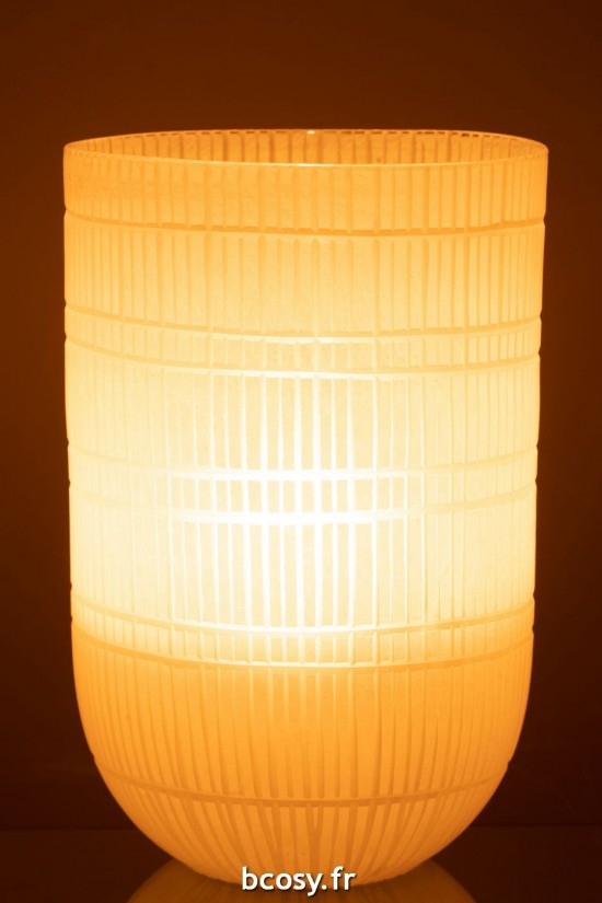 J-Line J Line vases Jolipa Vase Rond Taille Verre Blanc.