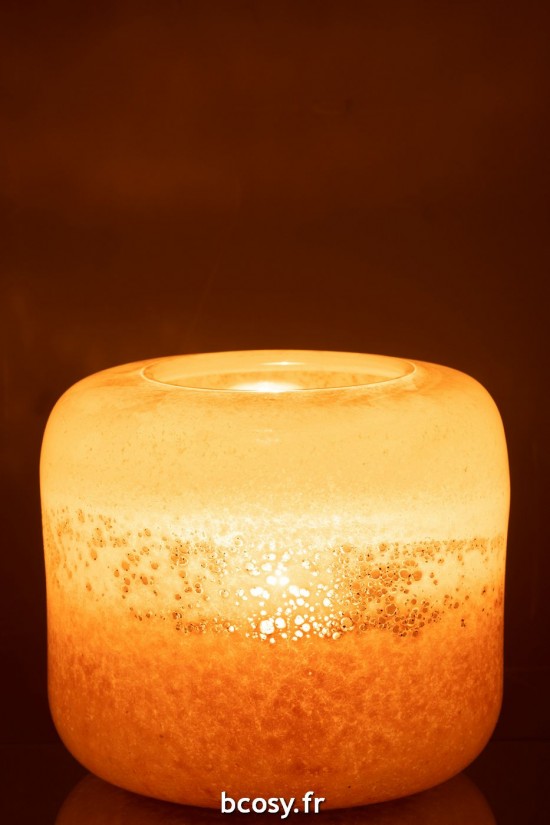 J-Line J Line vases Jolipa Vase Opi Verre Marron Beige Large.