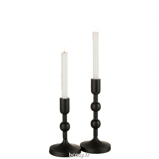 Jolipa Chandelier Boules Aluminium Noir Large.