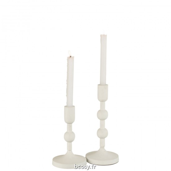 Jolipa Chandelier Boules Aluminium Blanc Large.