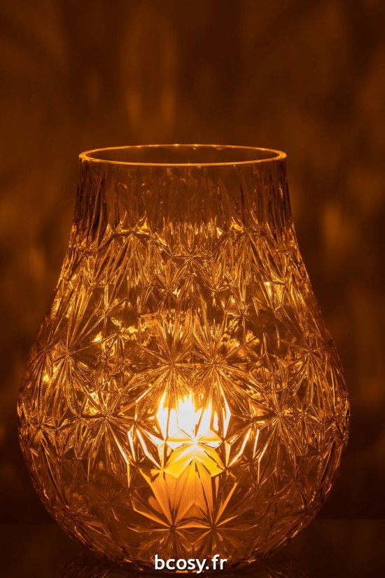 J-Line J Line vases Jolipa Vase Nox Taille Verre Jaune Large.