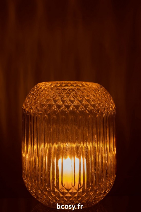 J-Line J Line vases Jolipa Vase Droit Taille Verre Jaune Medium.