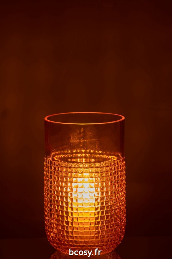 J-Line J Line vases Jolipa Vase Motif Verre Orange Small.