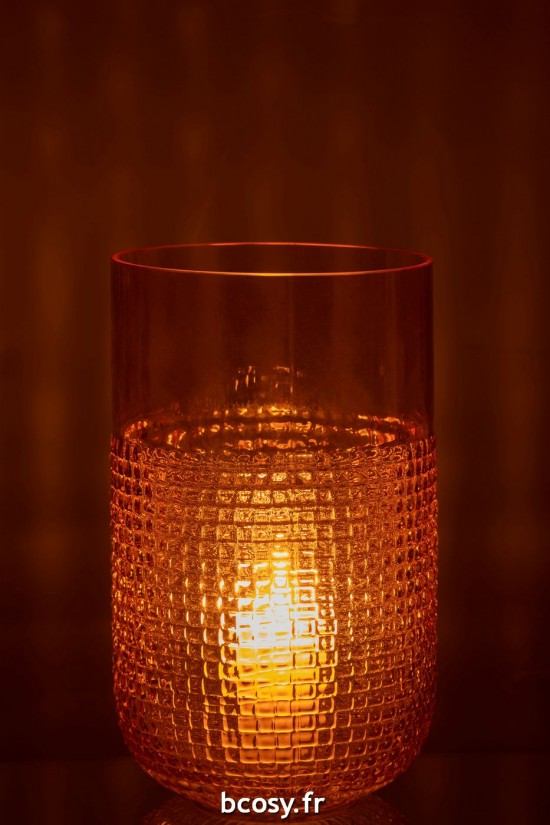 J-Line J Line vases Jolipa Vase Motif Verre Orange Medium.