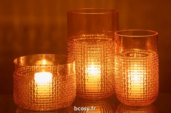 J-Line J Line vases Vase Motif Verre Orange Medium.