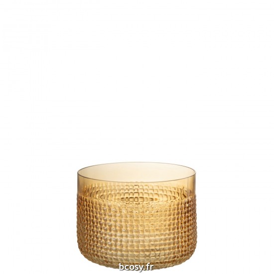 J Line Vase Motif Verre Orange Large L17xB17xH14 cm JLine 30261 by Jolipa 30261.