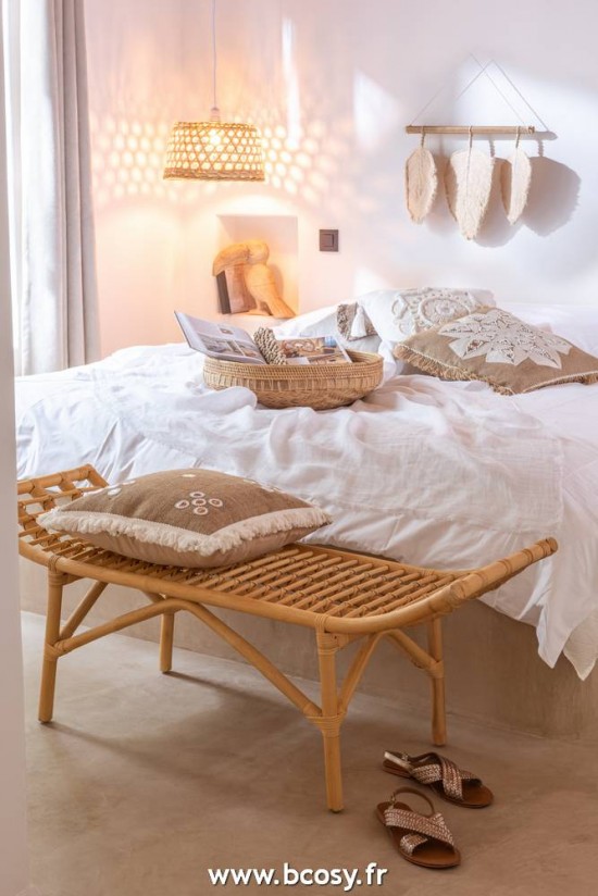 Jolipa Jline Coussin Fleur Abstrait Jute Naturel Beige