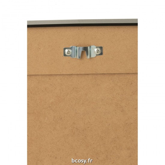 J-Line J Line Miroir mural Miroirs murals Jolipa Miroir Octogone Verre Metal Noir.