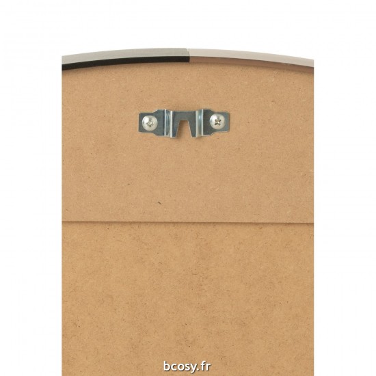 J-Line J Line Miroir mural Miroirs murals Jolipa Miroir Rond Metal Bois Noir Large.