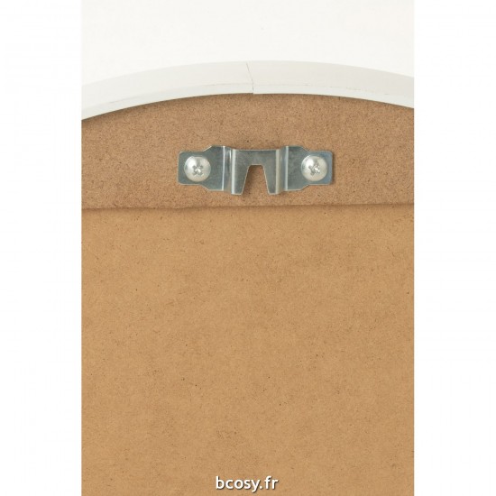 J-Line J Line Miroir mural Miroirs murals Jolipa Miroir Rond Verre Metal Blanc Small.