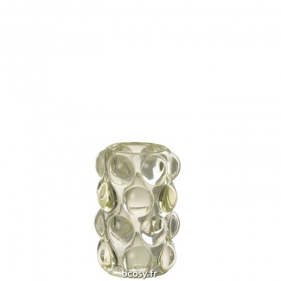 J Line Photophore Bollie Verre Vert L9xB9xH13 cm JLine 30344 by Jolipa 30344.