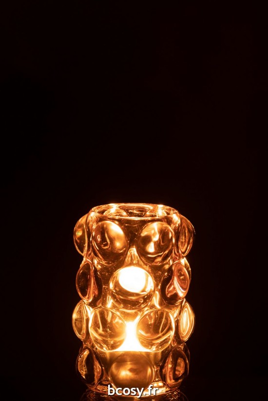 J-Line J Line photophores Jolipa Photophore Bollie Verre Rose.