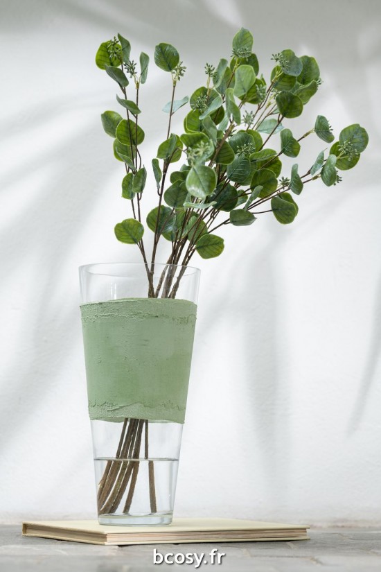 Jolipa Vase Delph Verre Transparent Vert Small.