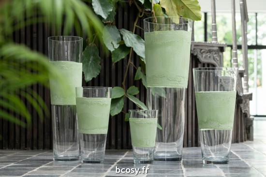 Jolipa Vase Delph Verre Transparent Vert Large.