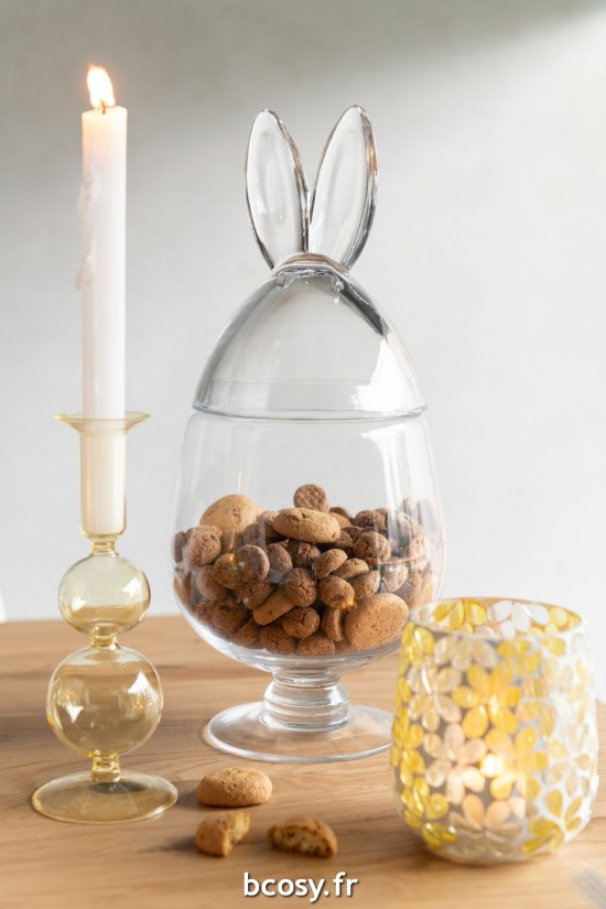 Jolipa Pot Lapin Verre Transparent Medium.
