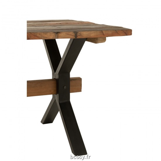 Jolipa Table Vielli Bois Marron.