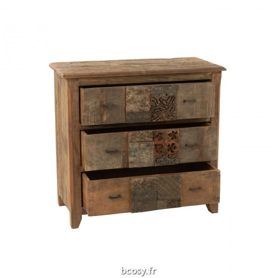 J-Line J Line armoires avec portes Armoire Vielli Bois Marron.