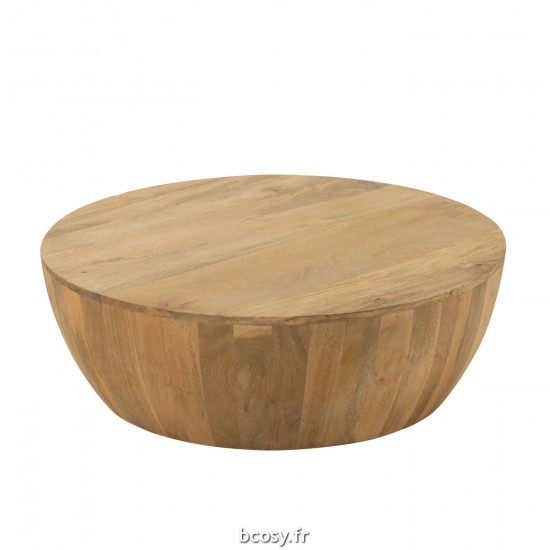 J Line Table Basse Camille Bois Naturel L89xB89xH32 cm JLine 30926 by Jolipa 30926.