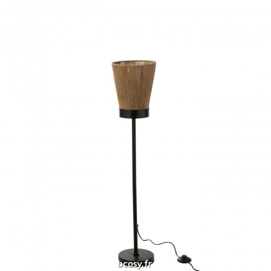 J Line Lampadaire Luna Jute Beige Medium L22xB22xH100 cm JLine 30960 by Jolipa 30960.