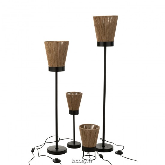 Jolipa Lampadaire Luna Jute Beige Large.