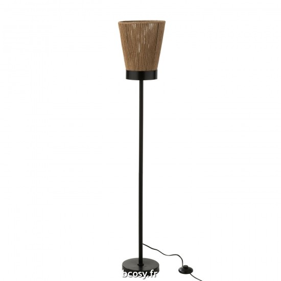 J Line Lampadaire Luna Jute Beige Large L22xB22xH120 cm JLine 30961 by Jolipa 30961.
