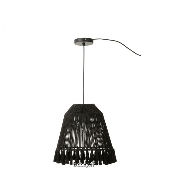 J Line Lampe Suspendu Celia Jute Noir Small L33xB33xH40 cm JLine 30966 by Jolipa 30966.