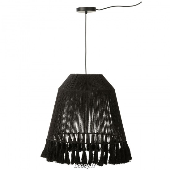 J Line Lampe Suspendu Celia Jute Noir Large L53xB53xH53 cm JLine 30967 by Jolipa 30967.