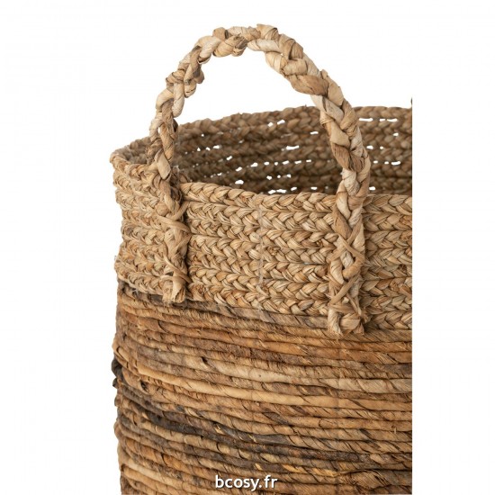 J-Line J Line paniers de rangement Jolipa Set 3 Panier Lucie Raffia Naturel.