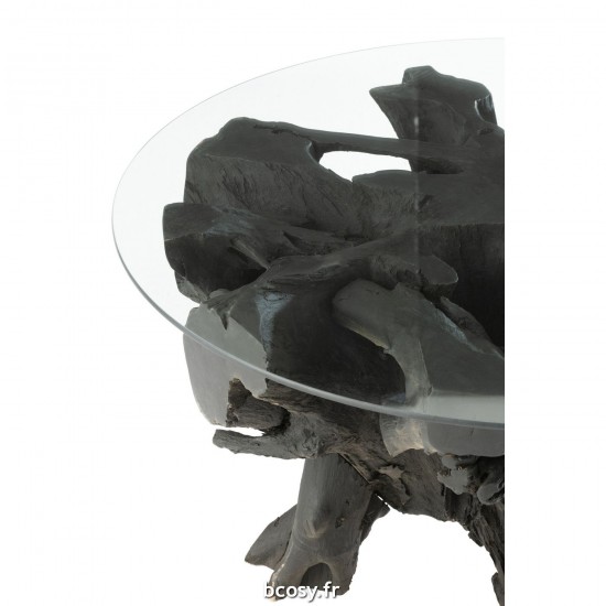 Jolipa Table Racines Bois Noir.