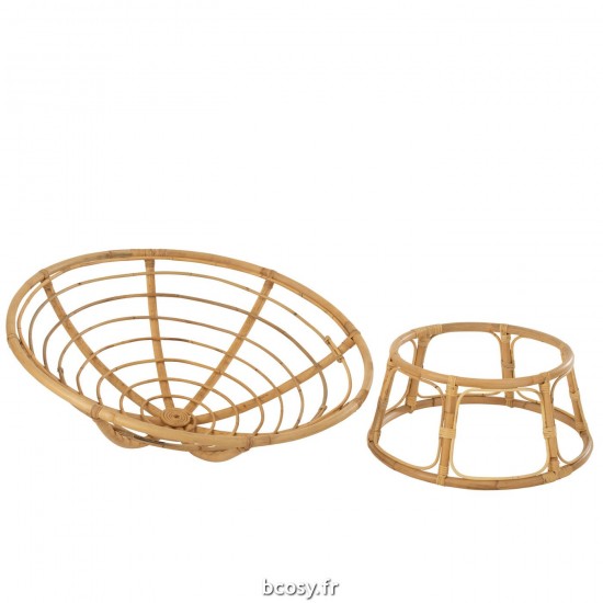 J-Line J Line chaises lounges Jolipa Sofa Celine Coussin Rotin Naturel.