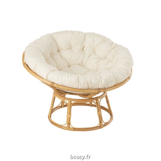 J Line Sofa Celine Coussin Rotin Naturel L115xB115xH37 cm JLine 31056 by Jolipa 31056.