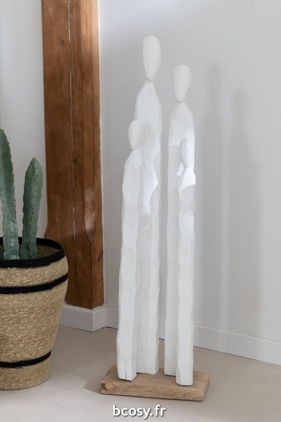 Jolipa Groupe Personnages Grands Bois Blanc.