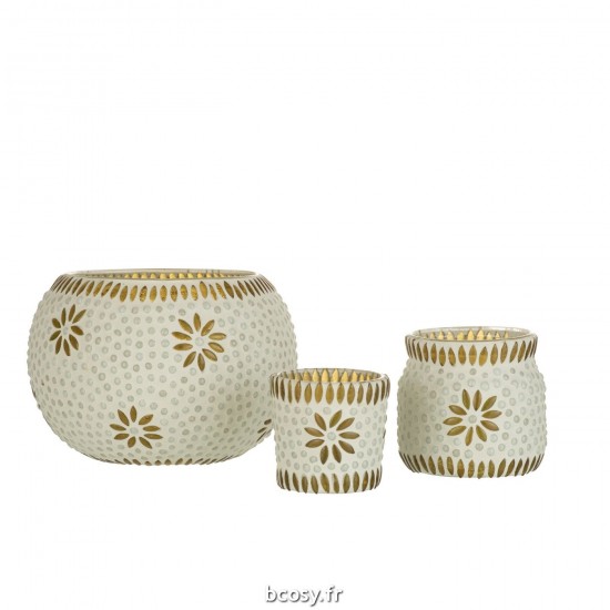 Jolipa Photophore Bram Verre Jaune Large.