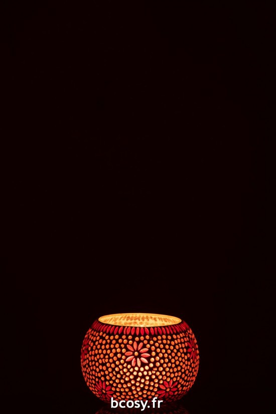 J-Line J Line photophores Jolipa Photophore Bram Verre Rouge Large.