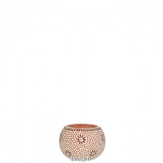 J Line Photophore Bram Verre Rouge Large L13xB13xH9 cm JLine 31182 by Jolipa 31182.