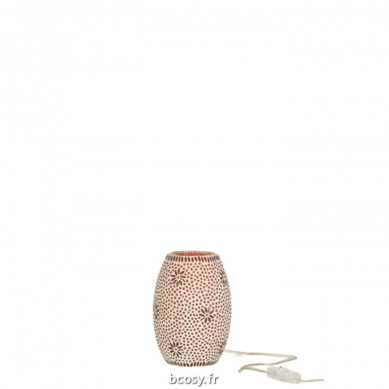 J Line Lampe Bram Verre Rouge Small L12xB12xH20 cm JLine 31183 by Jolipa 31183.