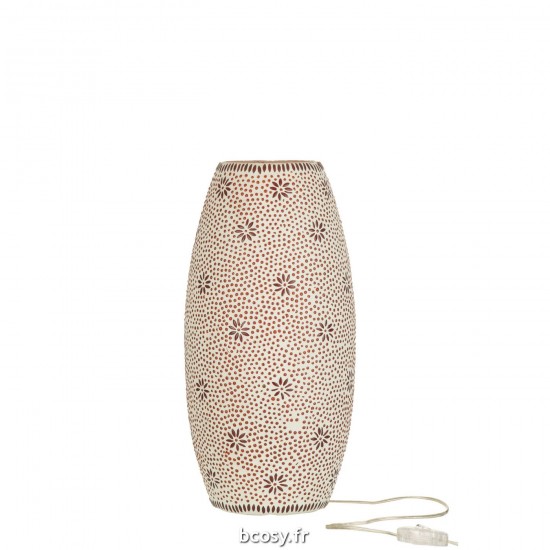 J Line Lampe Bram Verre Rouge Large L23xB23xH40 cm JLine 31185 by Jolipa 31185.