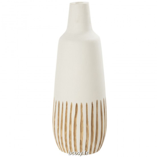 J Line Vase Ying Bois Blanc Large L21xB21xH56 cm JLine 31348 by Jolipa 31348.