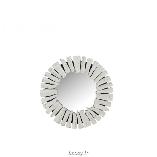 J Line Miroir Vacay Bois Blanc Small L46xB3xH46 cm JLine 31382 by Jolipa 31382.